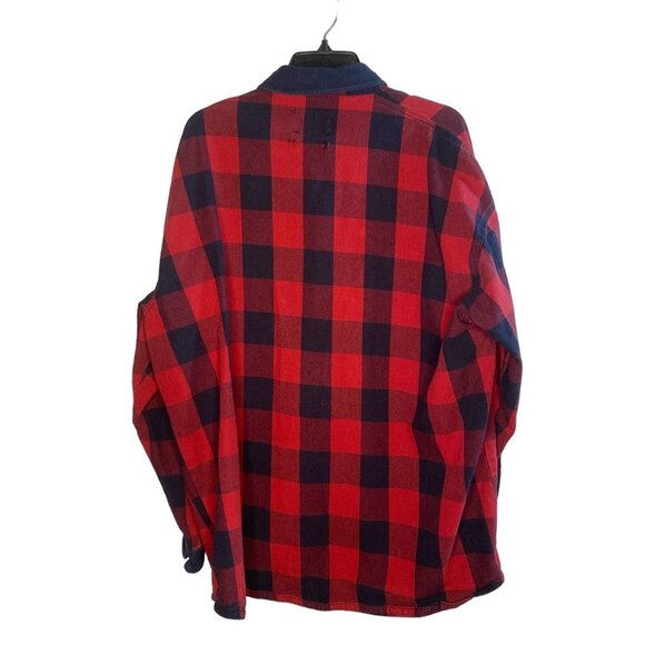 Zara Man shacket overshirt plaid long sleeve button down shirt size XL 44 - Picture 2 of 6